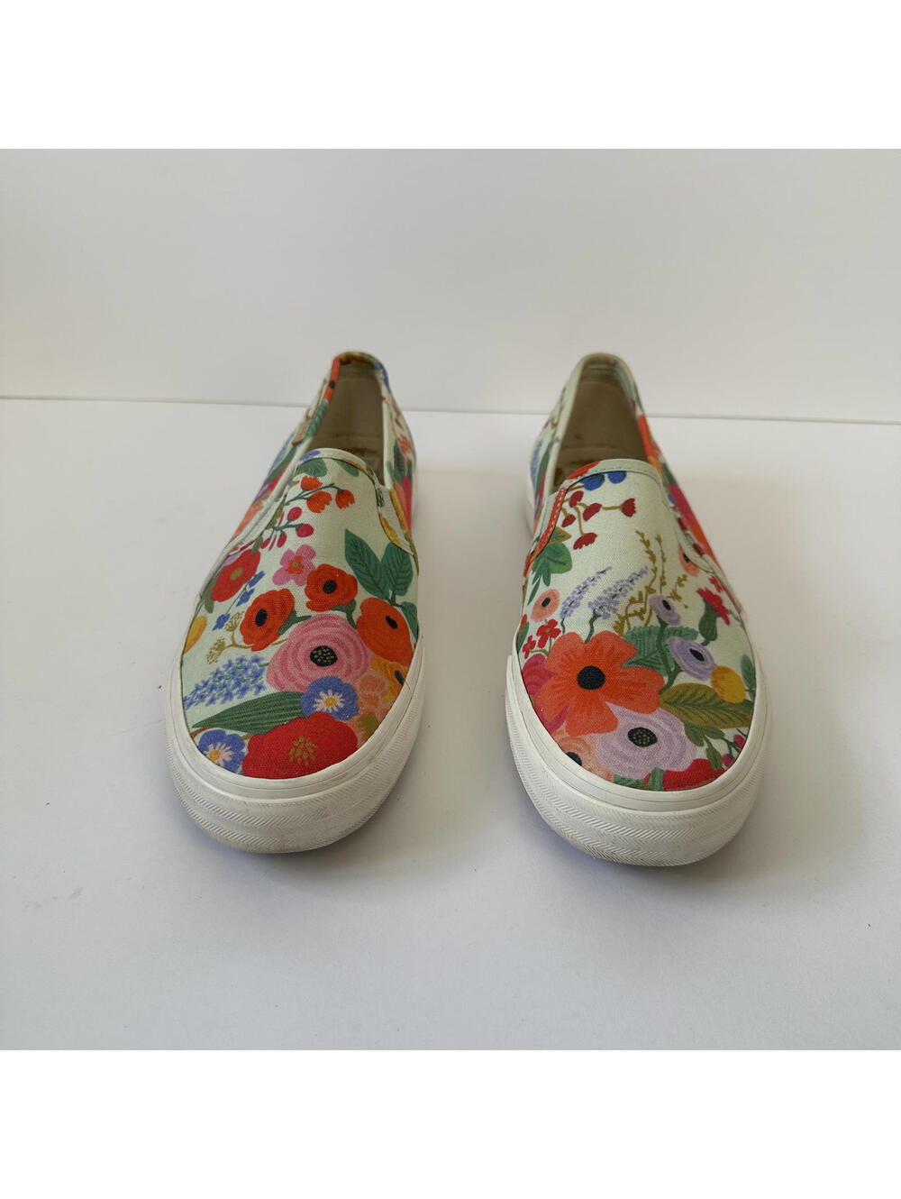 Keds x Rifle Paper Co Floral Slip-On Canvas Sneakers Size 8 Garden Party Bright - Picture 8 of 8